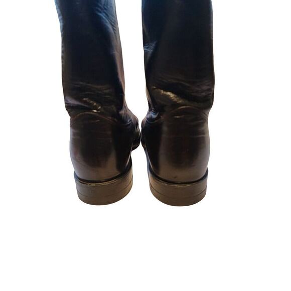 Justin Roper Western Boots Cowboy Leather Men's Sz 9 EE X-Wide Burgundy Brown - Picture 7 of 9